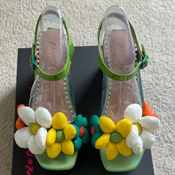 Betsy Johnson Kinslee Platform Sandals - Green Multi - Size 7.5 - NEW - Picture 10 of 15